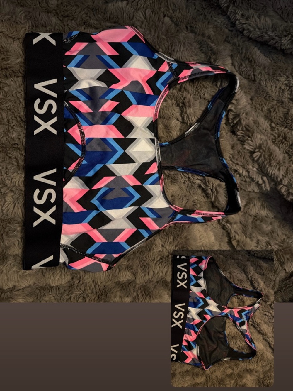 VSX Geometric Racerback Sports Bra bundle